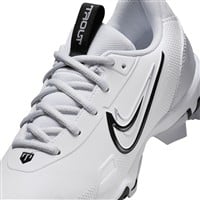 NIKE Youth Force Trout 9 Keystone Molded Baseball Cleats, White/Black