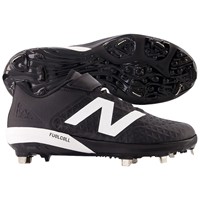 New Balance Mens 4040V8 Low Metal Baseball Cleats, Black/White