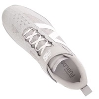 New Balance Mens 4040V8 Low Metal Baseball Cleats, Grey/White