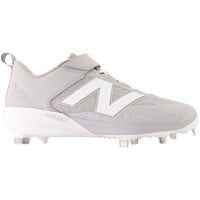 New Balance Mens 4040V8 Low Metal Baseball Cleats, Grey/White