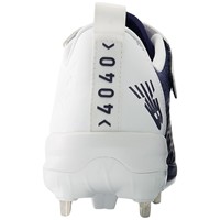 New Balance Mens 4040V8 Low Metal Baseball Cleats, Navy/White
