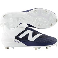 New Balance Mens 4040V8 Low Metal Baseball Cleats, Navy/White