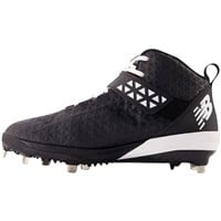 New Balance Mens 4040V8 Mid Metal Baseball Cleats, Black/White