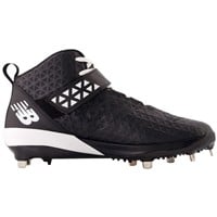 New Balance Mens 4040V8 Mid Metal Baseball Cleats, Black/White