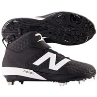 New Balance Mens 4040V8 Mid Metal Baseball Cleats, Black/White