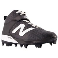 New Balance Mens 4040V8 Mid TPU Molded Baseball Cleats, Black/White