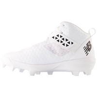 New Balance Mens 4040V8 Mid TPU Molded Baseball Cleats, White/Black