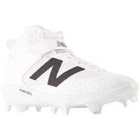 New Balance Mens 4040V8 Mid TPU Molded Baseball Cleats, White/Black