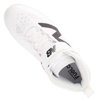 New Balance Mens 4040V8 Mid TPU Molded Baseball Cleats, White/Black