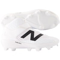 New Balance Mens 4040V8 Mid TPU Molded Baseball Cleats, White/Black