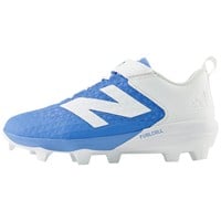 New Balance Mens 4040V8 Low TPU Molded Baseball Cleats, Blue/White