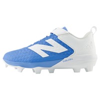 New Balance Mens 4040V8 Low TPU Molded Baseball Cleats, Blue/White
