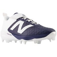 New Balance Mens 4040V8 Low TPU Molded Baseball Cleats, Navy/White