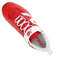 New Balance Mens 4040V8 Low TPU Molded Baseball Cleats, Red/White