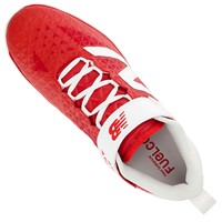 New Balance Mens 4040V8 Low TPU Molded Baseball Cleats, Red/White