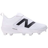 New Balance Mens 4040V8 Low TPU Molded Baseball Cleats, White/Black