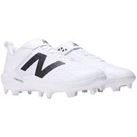 New Balance Mens 4040V8 Low TPU Molded Baseball Cleats, White/Black