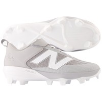 New Balance Mens 4040V8 Low TPU Molded Baseball Cleats, Grey/White