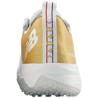 New Balance Mens 4040V8 LE Ring Season Baseball Turfs, White/Gold