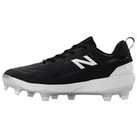 New Balance Womens FUSEv5 Low Molded Softball Cleats, Black/White