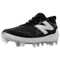 New Balance Womens FUSEv5 Low Molded Softball Cleats, Black/White