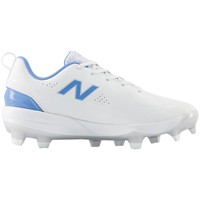 New Balance Womens FUSEv5 Low Molded Softball Cleats, White/Blue