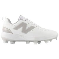 New Balance Womens FUSEv5 Low Molded Softball Cleats, White/Grey