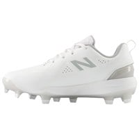 New Balance Womens FUSEv5 Low Molded Softball Cleats, White/Grey