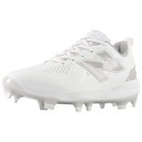 New Balance Womens FUSEv5 Low Molded Softball Cleats, White/Grey