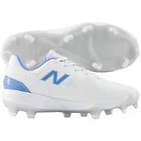 New Balance Womens FUSEv5 Low Molded Softball Cleats, White/Blue