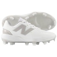 New Balance Womens FUSEv5 Low Molded Softball Cleats, White/Grey