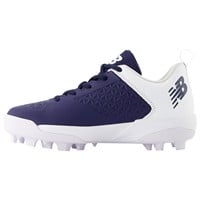 New Balance Youth 4040V8 Molded Baseball Cleats, Navy/White