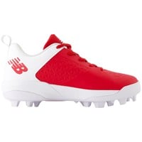 New Balance Youth 4040V8 Molded Baseball Cleats, Red/White