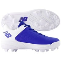 New Balance Youth 4040V8 Molded Baseball Cleats, Royal/White