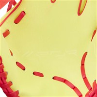 NIKE Youth Vapor Acuna 9.5IN Baseball Glove, Yellow/Red