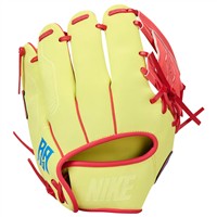 NIKE Youth Vapor Acuna 9.5IN Baseball Glove, Yellow/Red