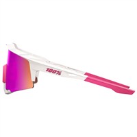 100 Speedcraft Matte White/Pink HiPER Vital Pink Mirror Lens, White/Pink