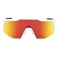 100 Speedcraft Soft Tact Off White HiPER Red Mltlyr Mirror Lens, White/Red
