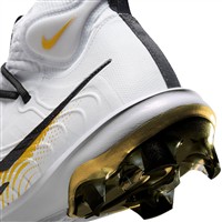 NIKE Mens Alpha Hurrache NXT MCS Molded Baseball Cleat, White/Gold