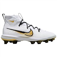 NIKE Mens Alpha Hurrache NXT MCS Molded Baseball Cleat, White/Gold