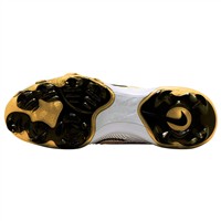 NIKE Mens Alpha Hurrache NXT MCS Molded Baseball Cleat, White/Gold
