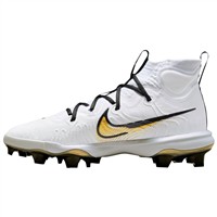 NIKE Mens Alpha Hurrache NXT MCS Molded Baseball Cleat, White/Gold