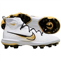 NIKE Mens Alpha Hurrache NXT MCS Molded Baseball Cleat, White/Gold