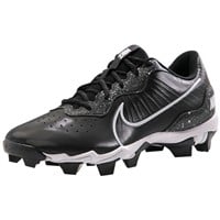 NIKE Men's Alpha Huarache Keystone Low Molded Baseball Cleats, Black/White/Grey