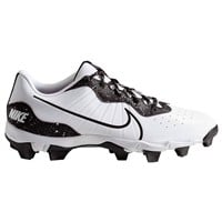 NIKE Men's Alpha Huarache Keystone Low Molded Baseball Cleats, White/Black