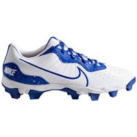 NIKE Men's Alpha Huarache Keystone Low Molded Baseball Cleats, White/Royal