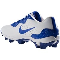 NIKE Men's Alpha Huarache Keystone Low Molded Baseball Cleats, White/Royal