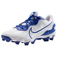 NIKE Men's Alpha Huarache Keystone Low Molded Baseball Cleats, White/Royal
