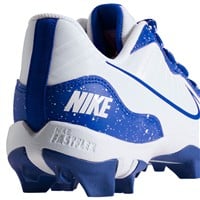 NIKE Men's Alpha Huarache Keystone Low Molded Baseball Cleats, White/Royal