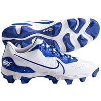 NIKE Men's Alpha Huarache Keystone Low Molded Baseball Cleats, White/Royal
